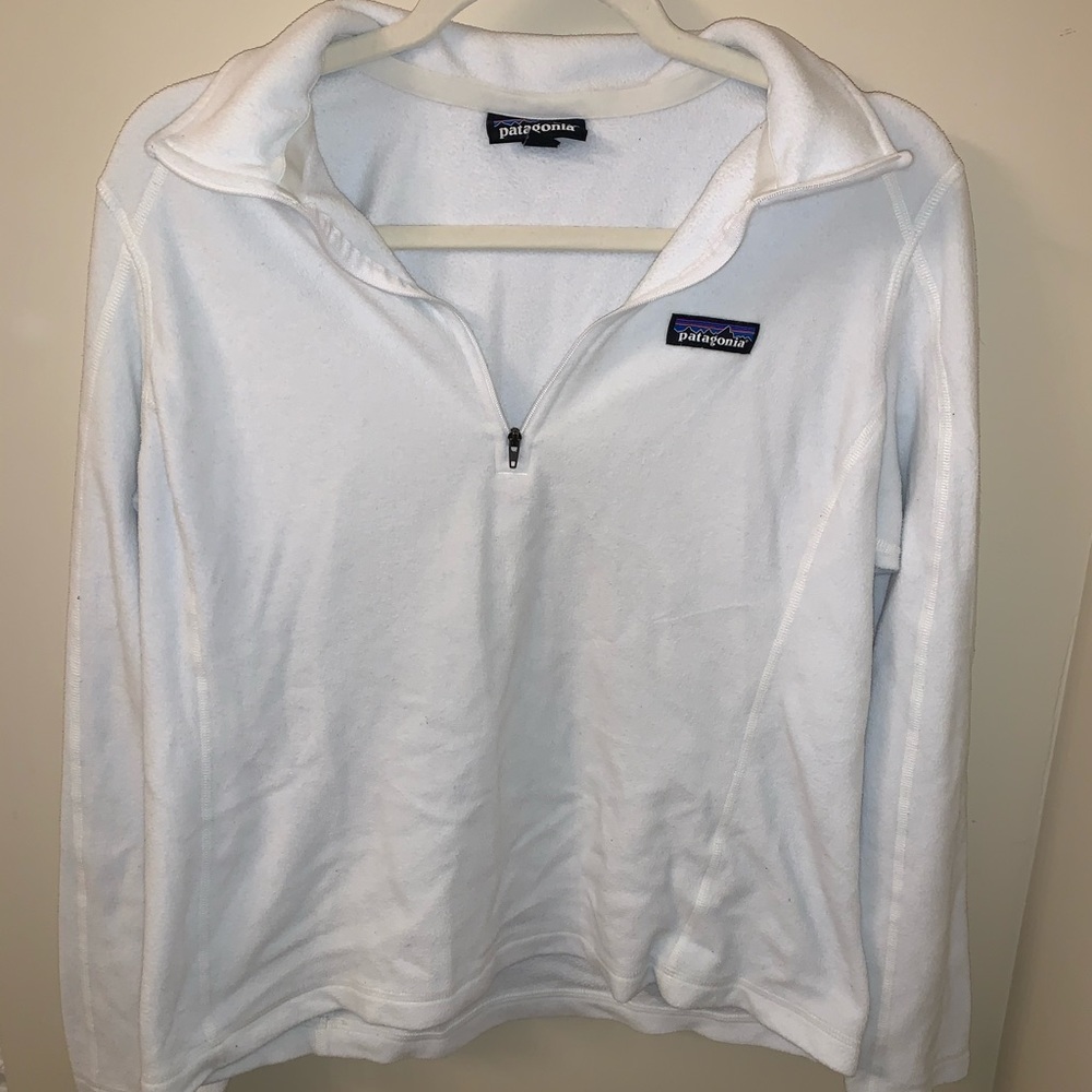 White Patagonia Fleece Jacket